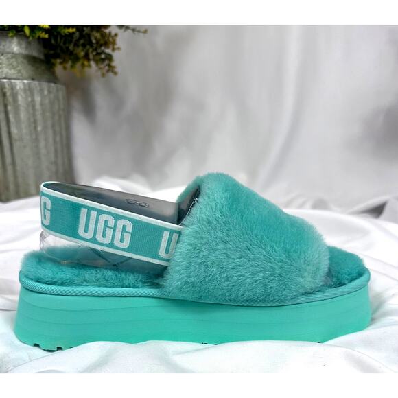 Ugg Disco Slide Platform Back Strap Boho Retro Mint Green 8 - Picture 11 of 16